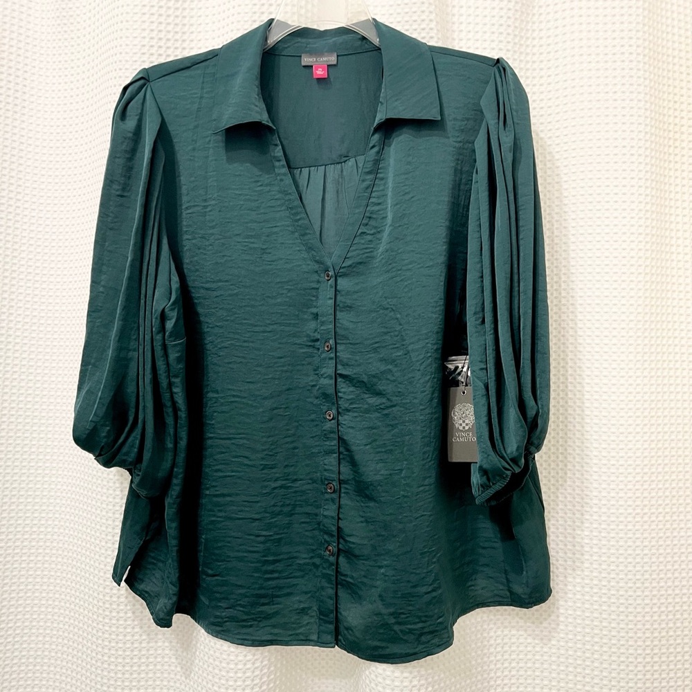 Vince Camuto Green Women's 2X Top